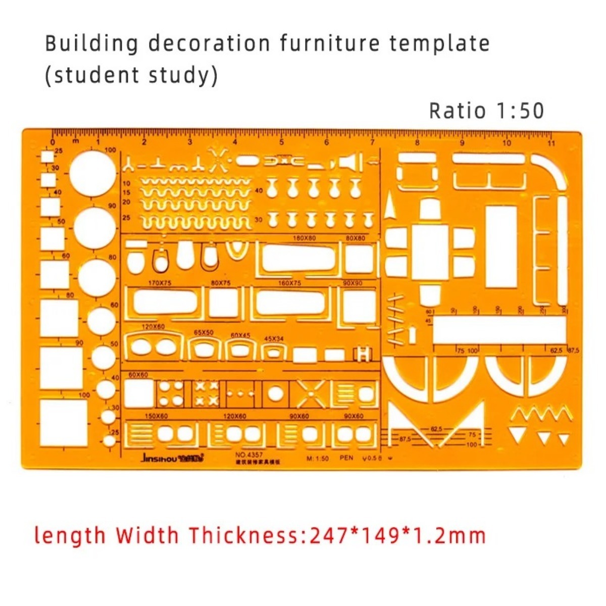 Geometric Drawing Template Set - Ruler Set Transparent บทวิจารณ์และราคา