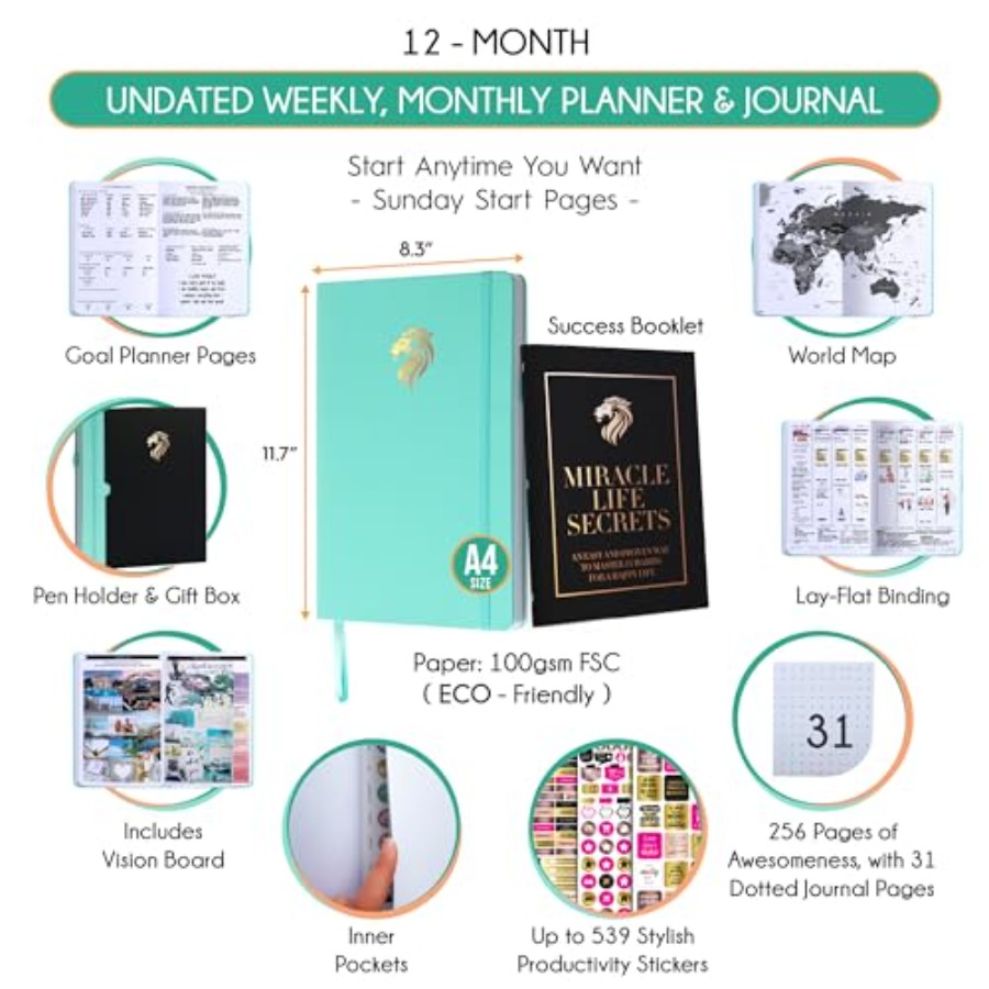 Journal for Men - Undated Dail - Planner Weekly Budget บทวิจารณ์และราคา