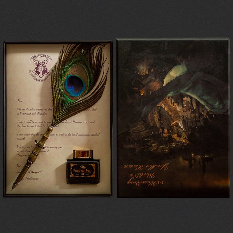 Vintage Wizard Feather Dip Pen - Calligraphy Ink Bottle บทวิจารณ์และราคา
