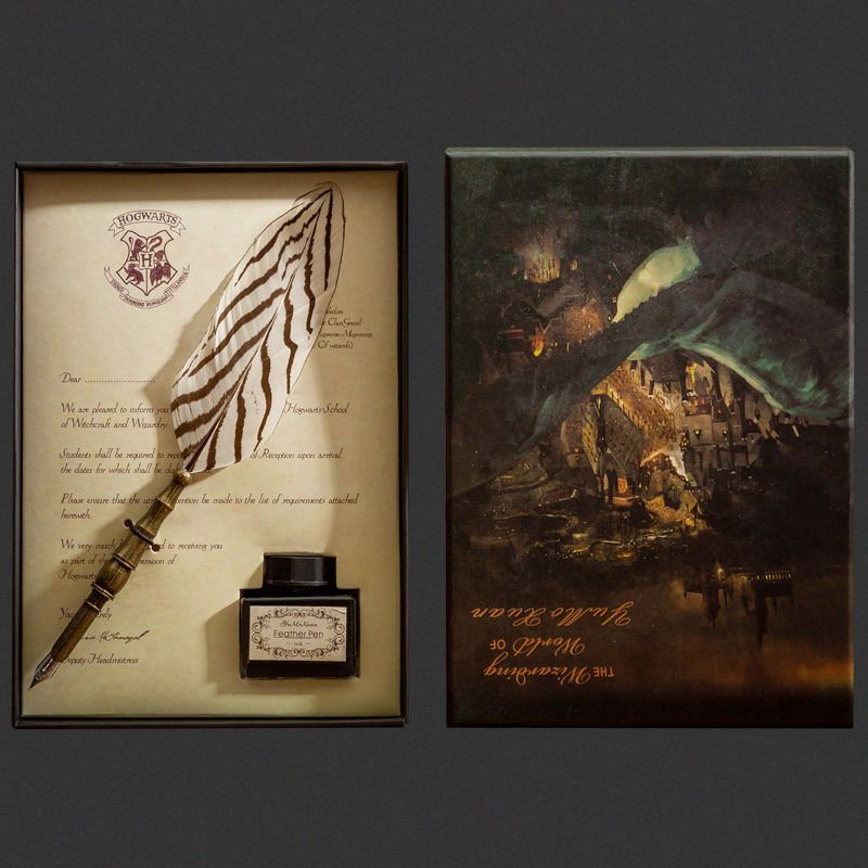 Vintage Wizard Feather Dip Pen - Calligraphy Ink Bottle บทวิจารณ์และราคา