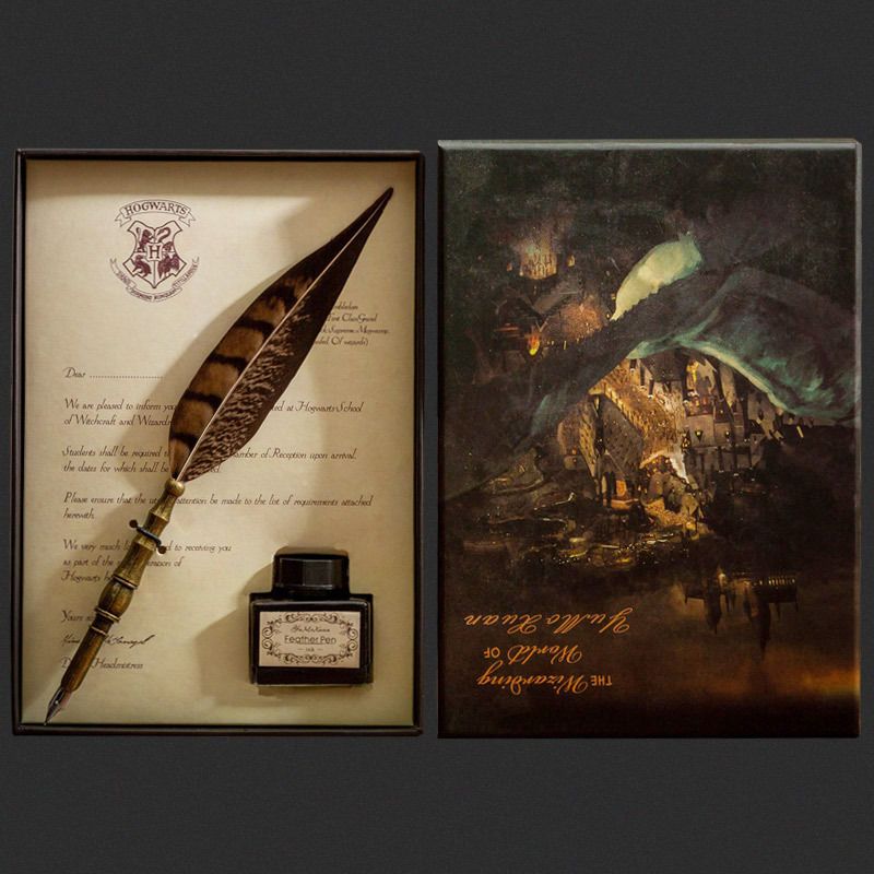 Vintage Wizard Feather Dip Pen - Calligraphy Ink Bottle บทวิจารณ์และราคา