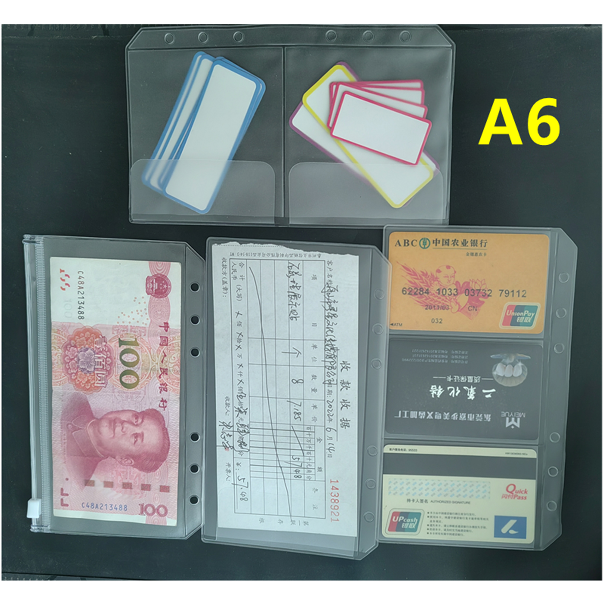 A6 Binder Pockets 6 Holes Cash - Portfolio Folder Zip บทวิจารณ์และราคา
