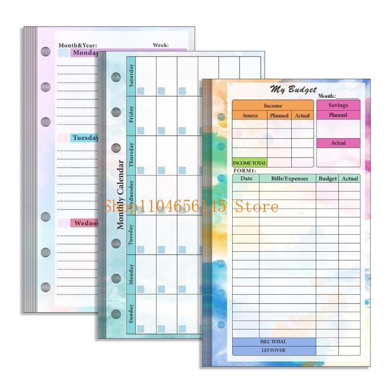 Loose Leaf Refill Paper Lined  - Planner Weekly Budget บทวิจารณ์และราคา