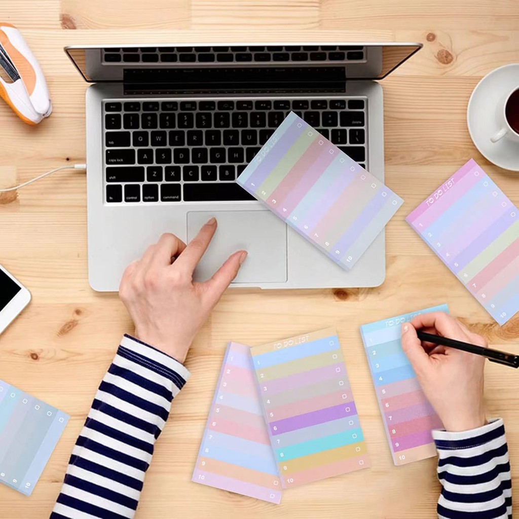 50 Pages Colorful Gradient Sti - Office Stationery Supply List บทวิจารณ์และราคา