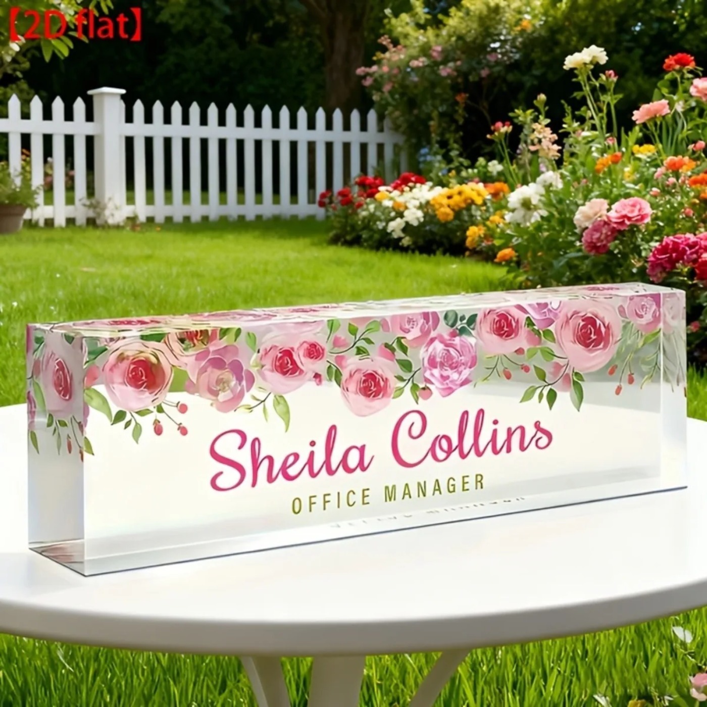 [2D Flat] Minimalist Floral Ac - Desk Name Plate บทวิจารณ์และราคา