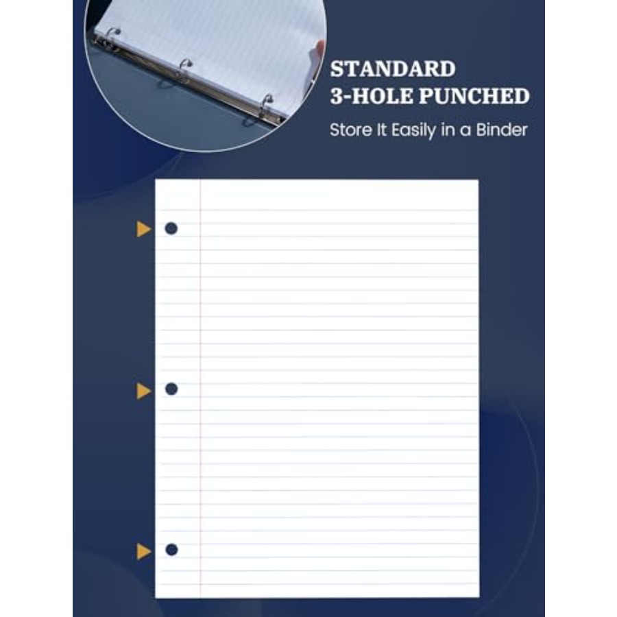 Loose Leaf Paper 8.5 x 11, Loo - Paper Punch 3 Hole บทวิจารณ์และราคา