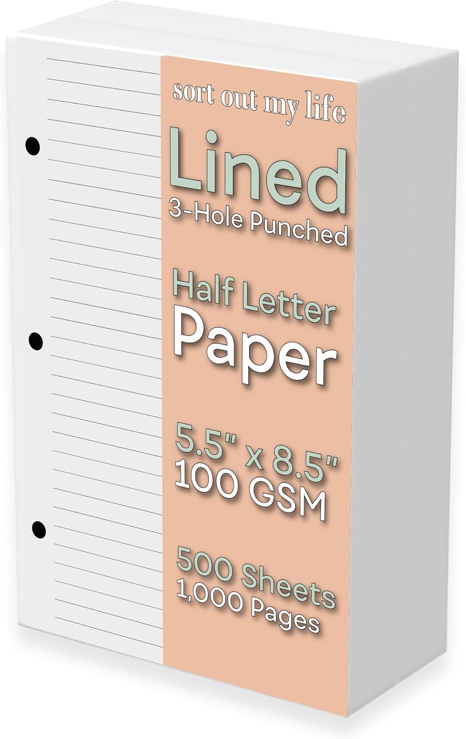 Half Letter Lined Paper, 3-Hol - Paper Punch 3 Hole บทวิจารณ์และราคา