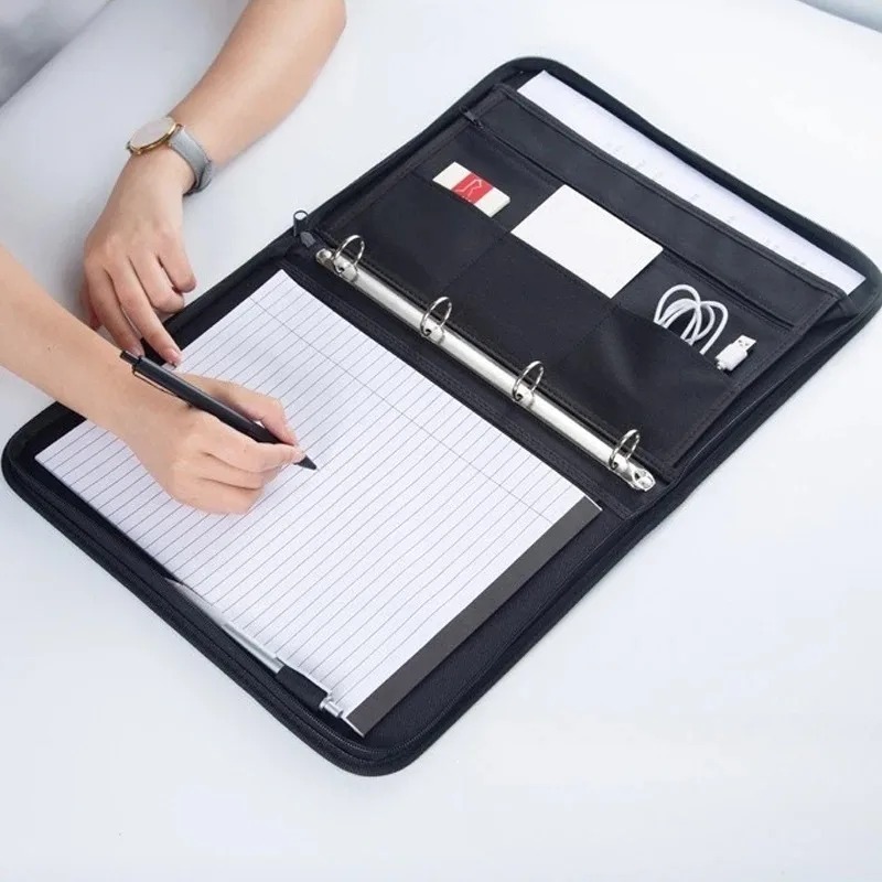 Large Black Business Portfolio - Portfolio Folder Zip บทวิจารณ์และราคา