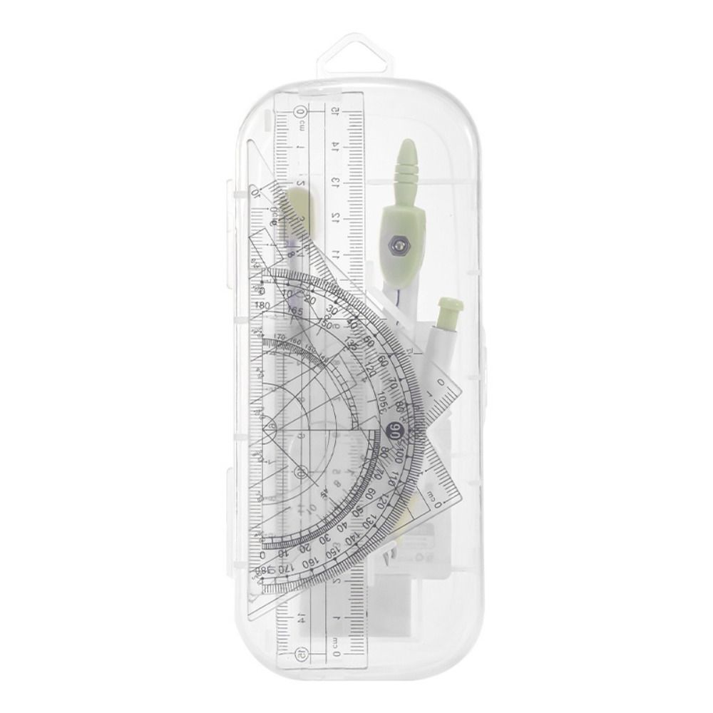 8PCS/Set Plastic Ruler Compass - Ruler Set Transparent บทวิจารณ์และราคา