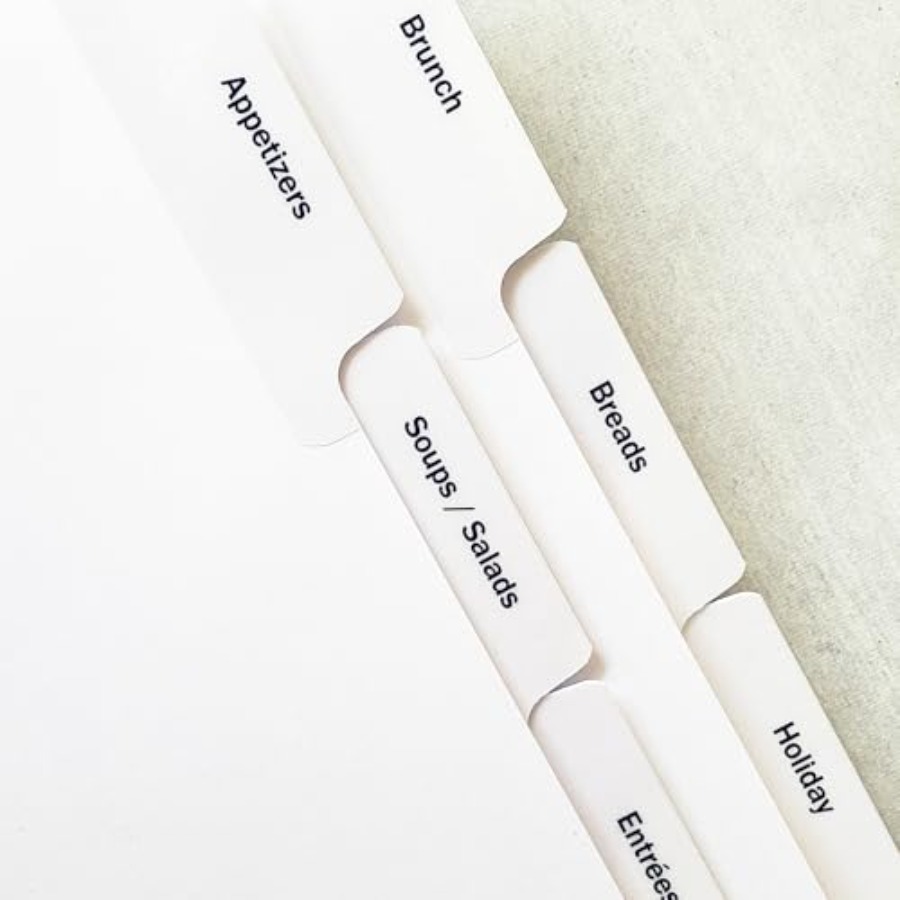 PRE-Printed Recipe Binder Inde - Index Tab Divider บทวิจารณ์และราคา