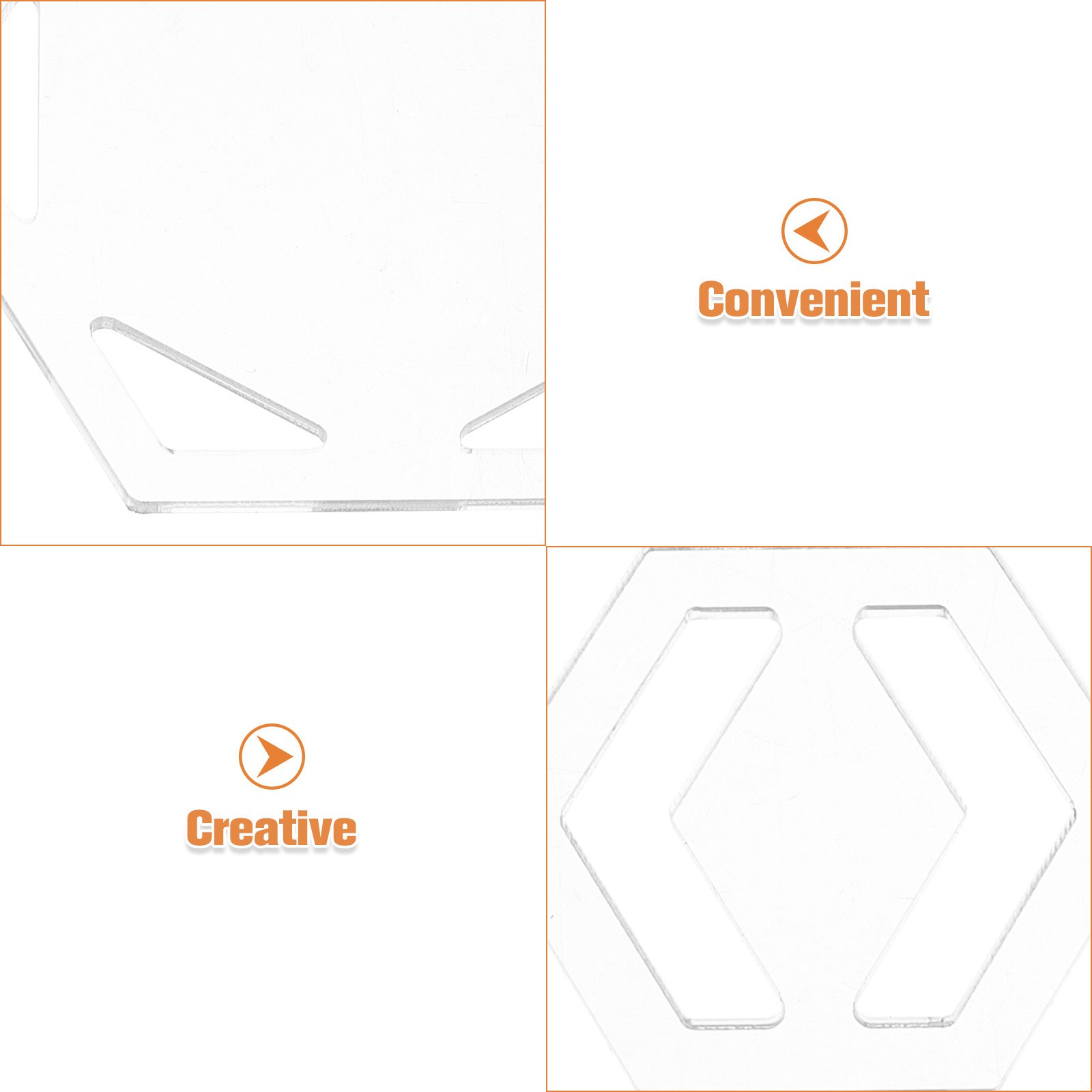 5Pcs Hexagon Quilting Template - Ruler Set Transparent บทวิจารณ์และราคา