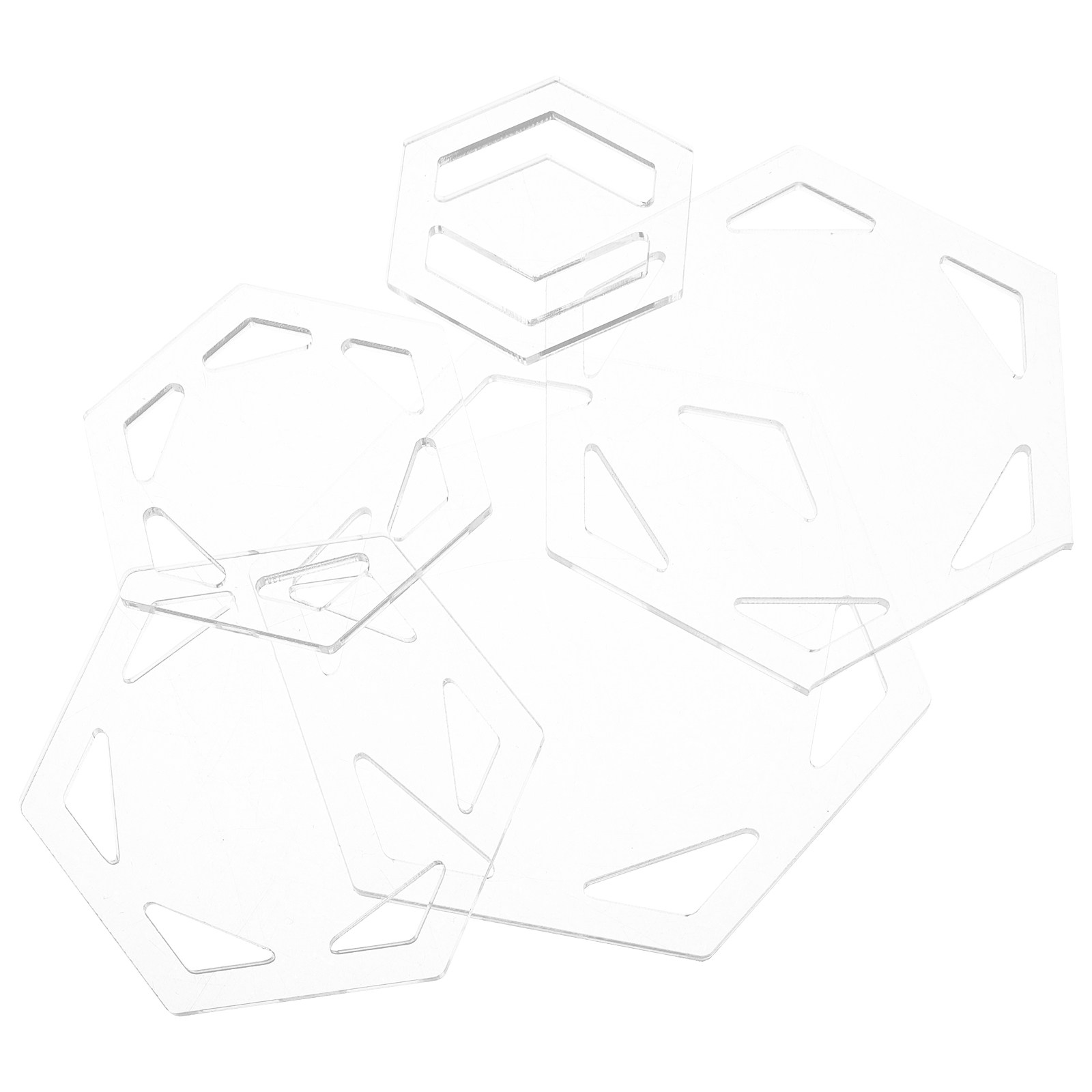 5Pcs Hexagon Quilting Template - Ruler Set Transparent บทวิจารณ์และราคา