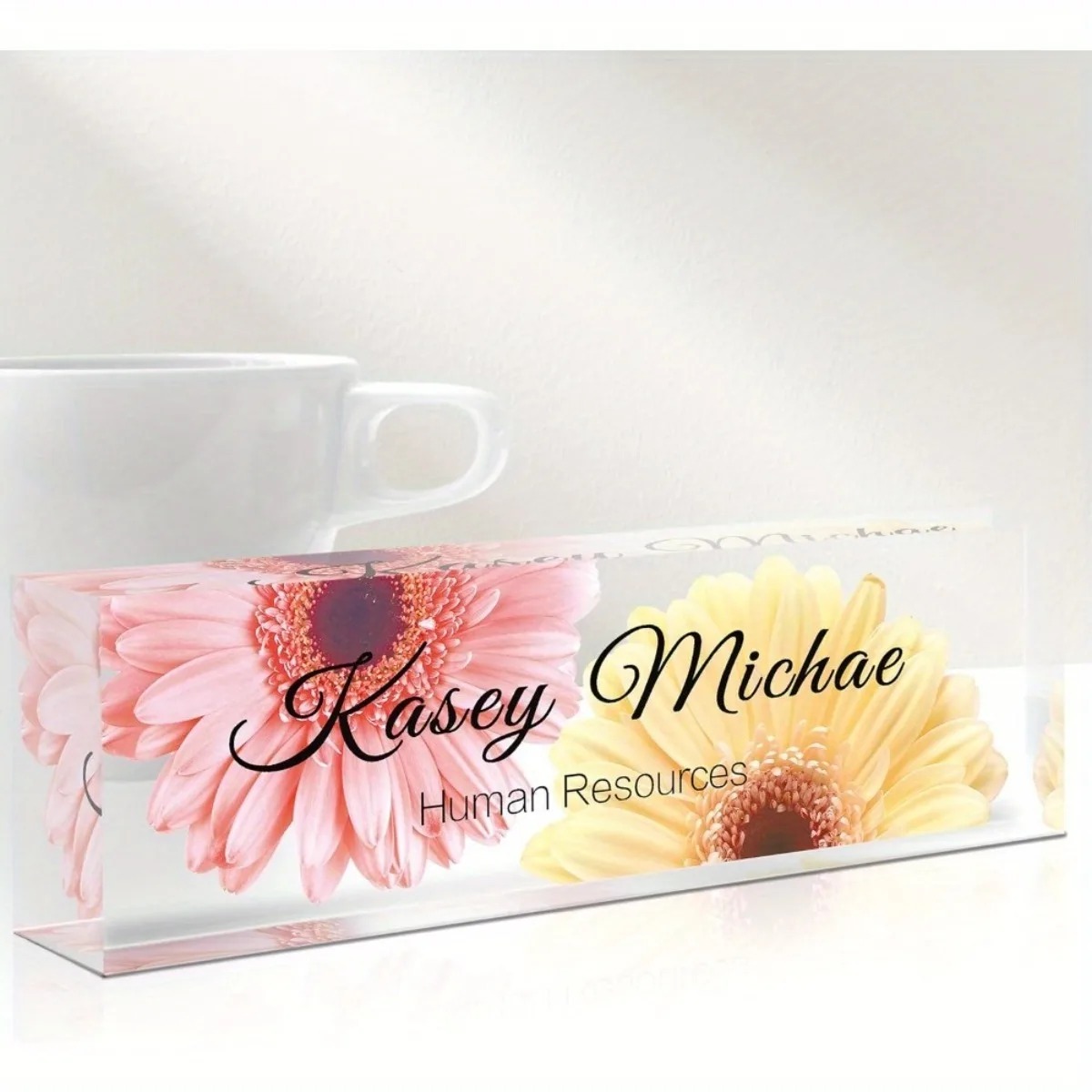 2D Flat Acrylic Desk Nameplate - Desk Name Plate บทวิจารณ์และราคา