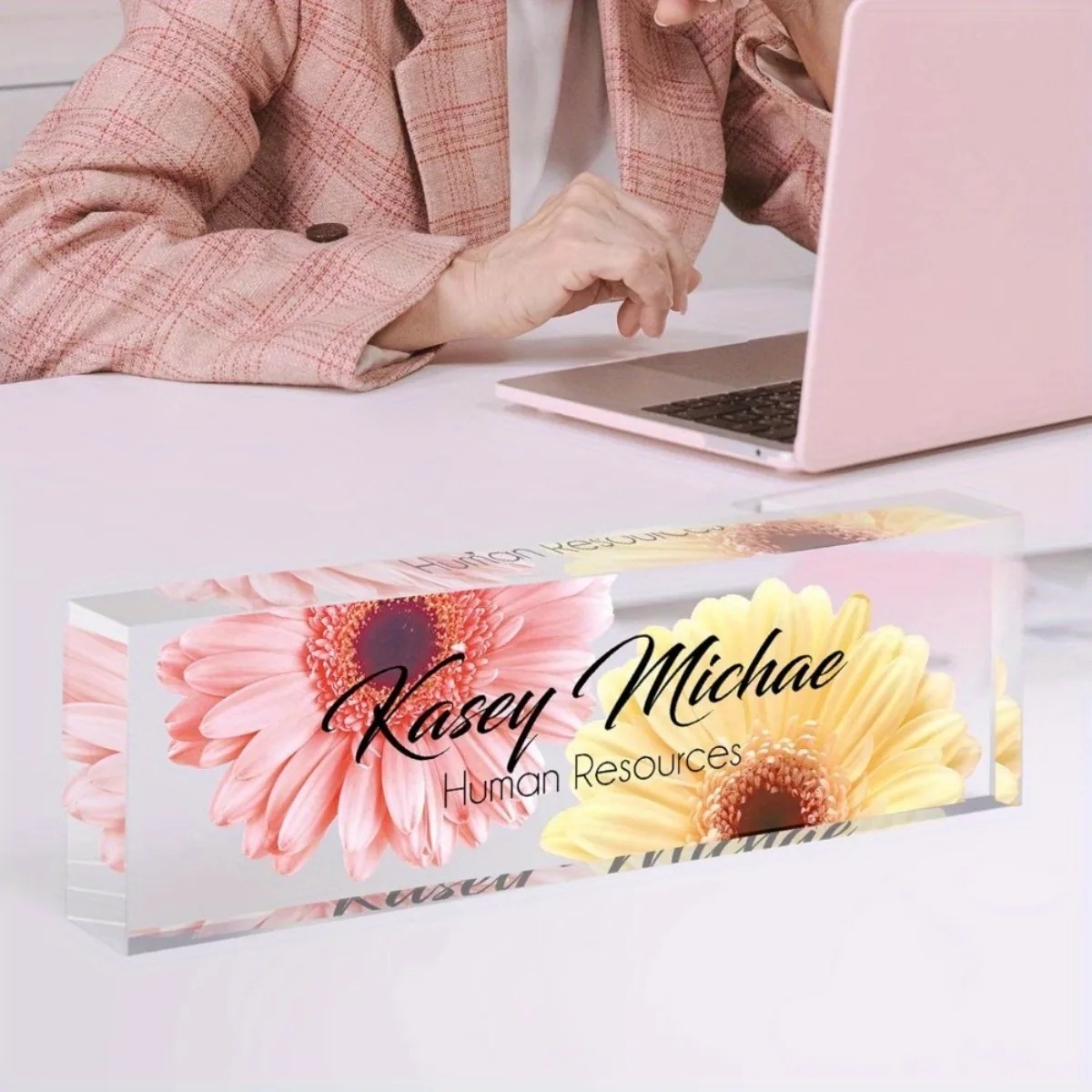 2D Flat Acrylic Desk Nameplate - Desk Name Plate บทวิจารณ์และราคา