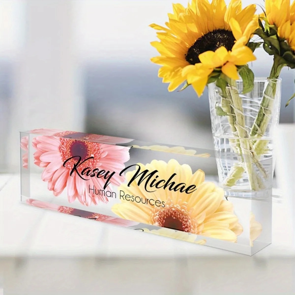 2D Flat Acrylic Desk Nameplate - Desk Name Plate บทวิจารณ์และราคา