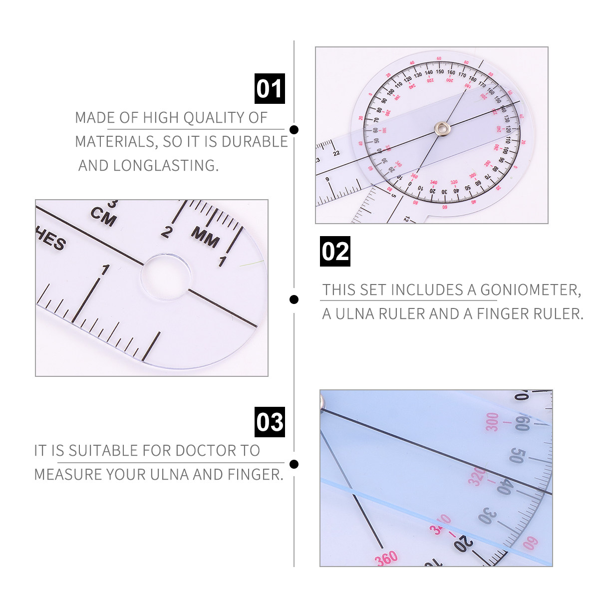 1Set Ruler Set Transparent Pla - Ruler Set Transparent บทวิจารณ์และราคา