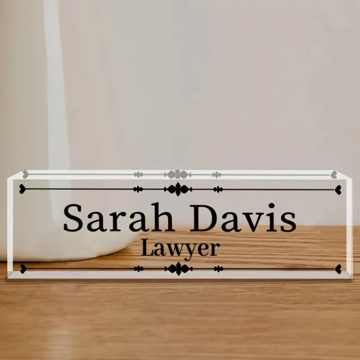 Customized 2D Flat Acrylic Des - Desk Name Plate บทวิจารณ์และราคา