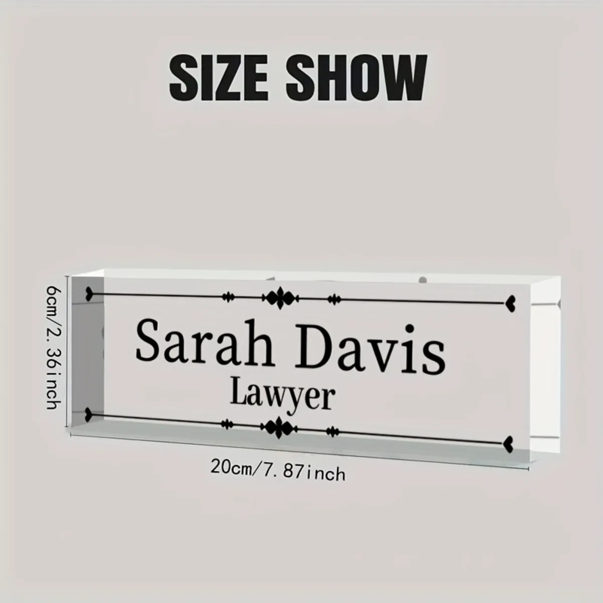Customized 2D Flat Acrylic Des - Desk Name Plate บทวิจารณ์และราคา