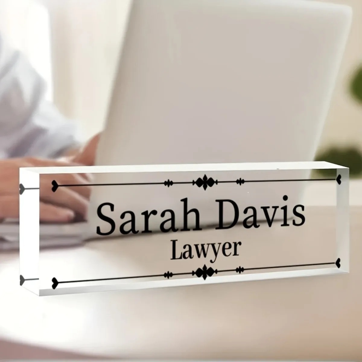 Customized 2D Flat Acrylic Des - Desk Name Plate บทวิจารณ์และราคา