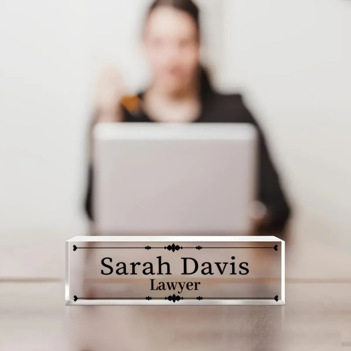 Customized 2D Flat Acrylic Des - Desk Name Plate บทวิจารณ์และราคา