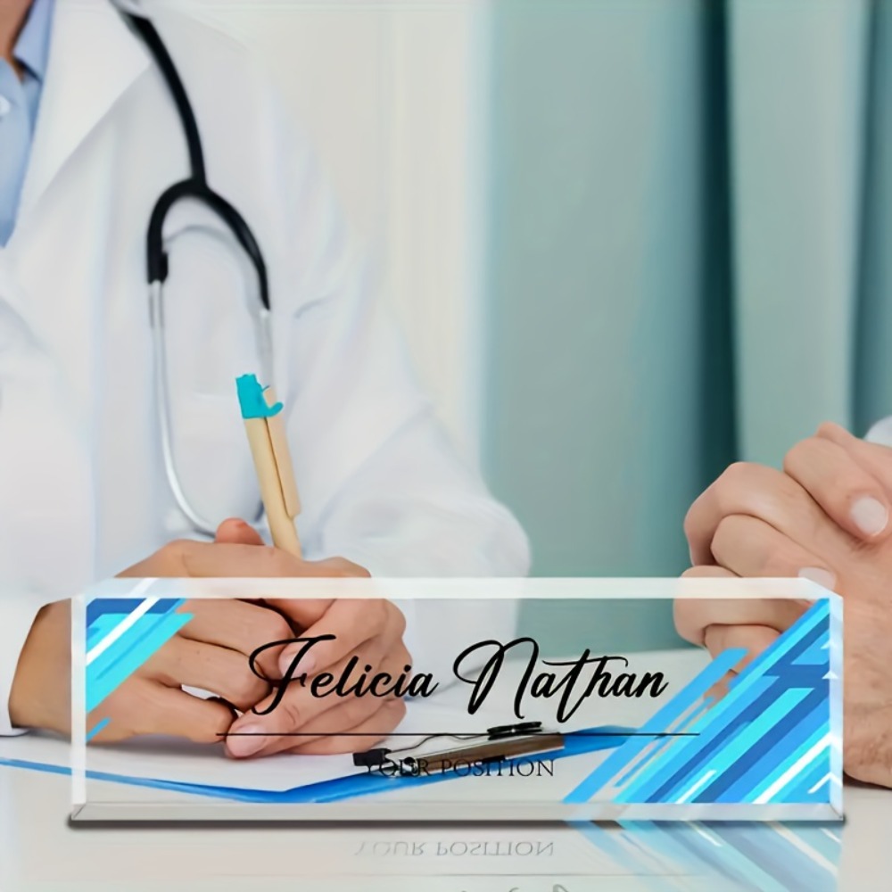 1pc Custom Acrylic Desk Namepl - Desk Name Plate บทวิจารณ์และราคา