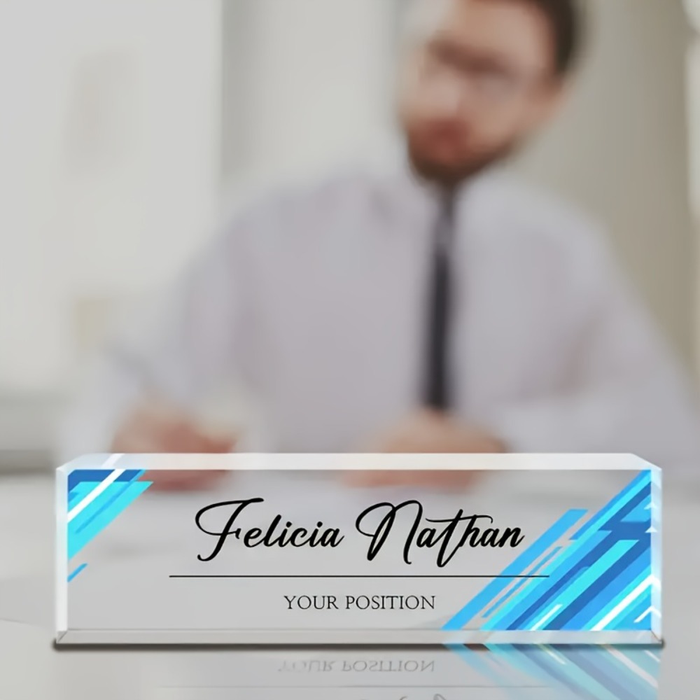 1pc Custom Acrylic Desk Namepl - Desk Name Plate บทวิจารณ์และราคา