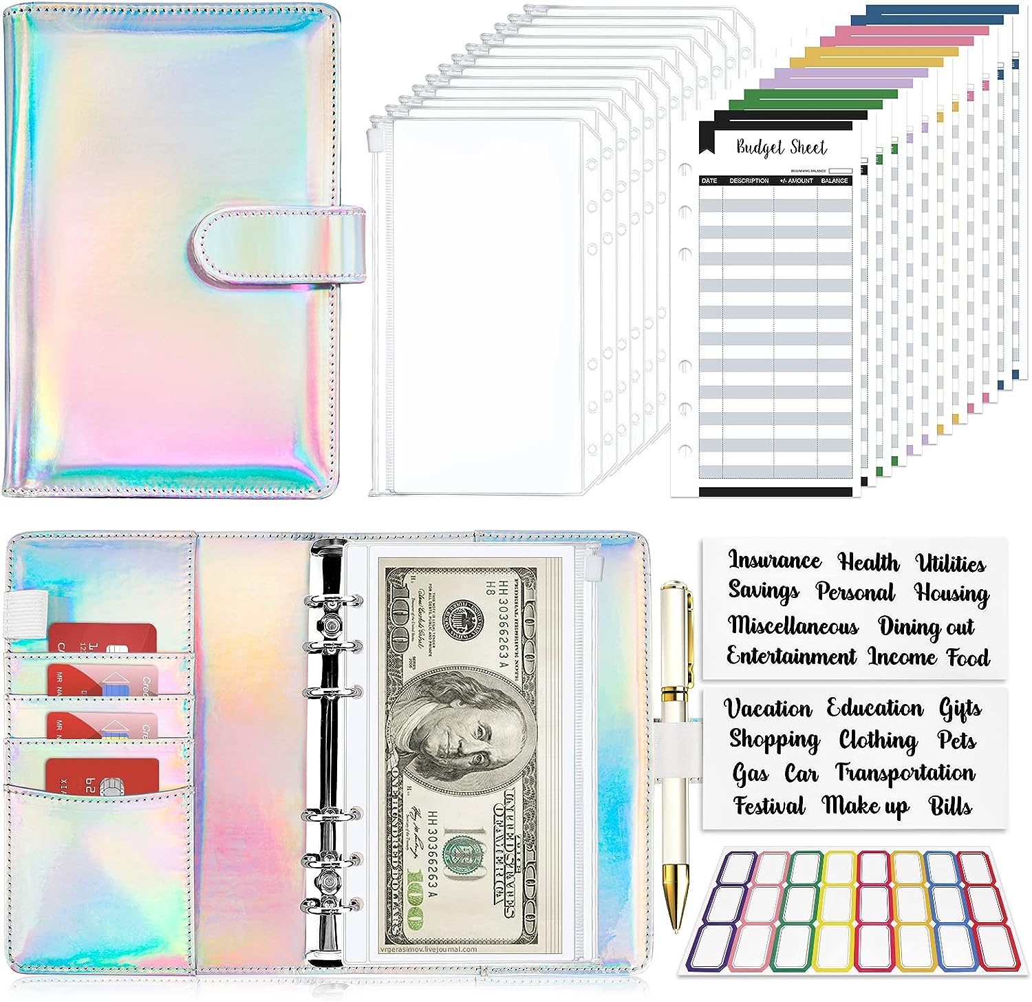 2023 laser Budget Binder Zippe - Planner Weekly Budget บทวิจารณ์และราคา