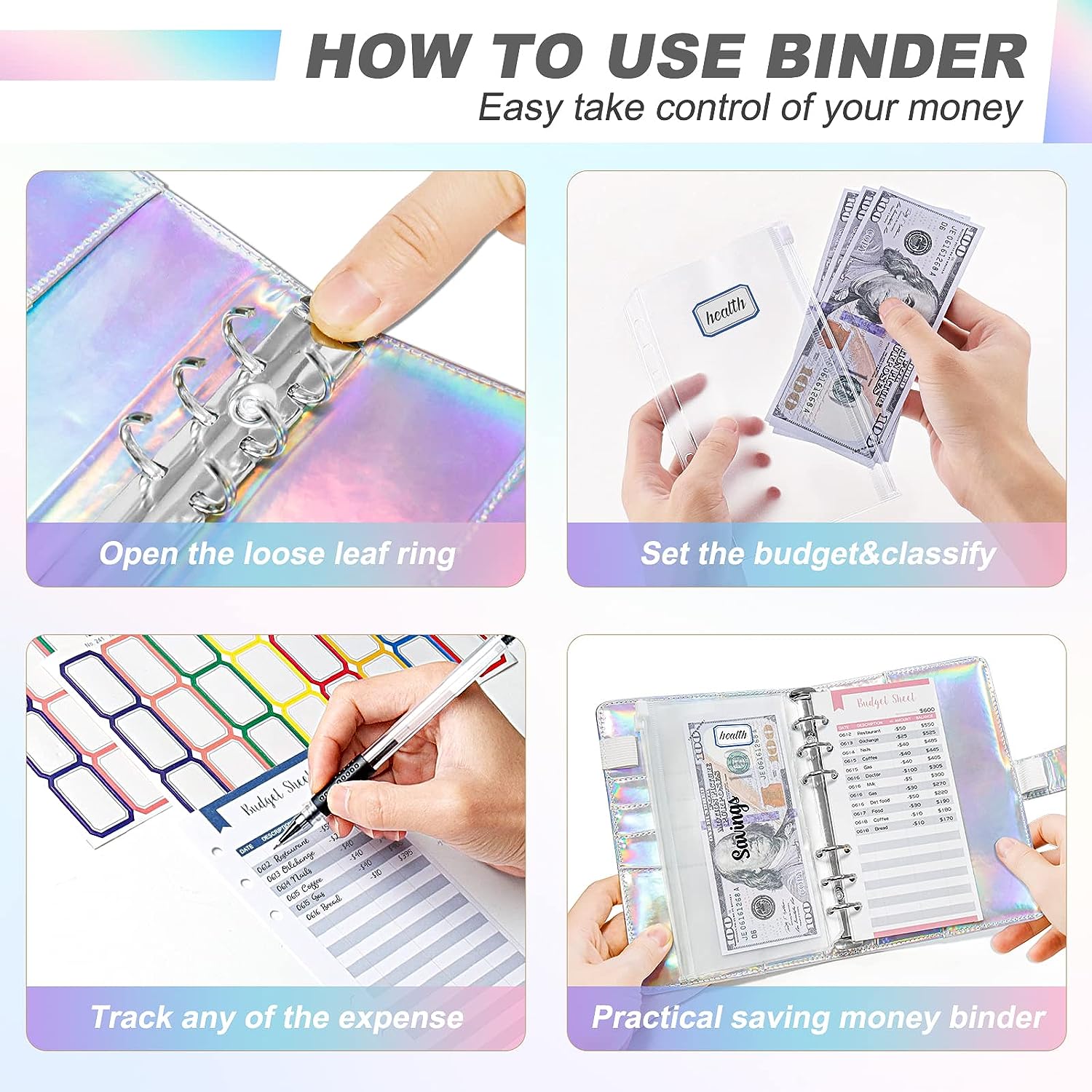 2023 laser Budget Binder Zippe - Planner Weekly Budget บทวิจารณ์และราคา