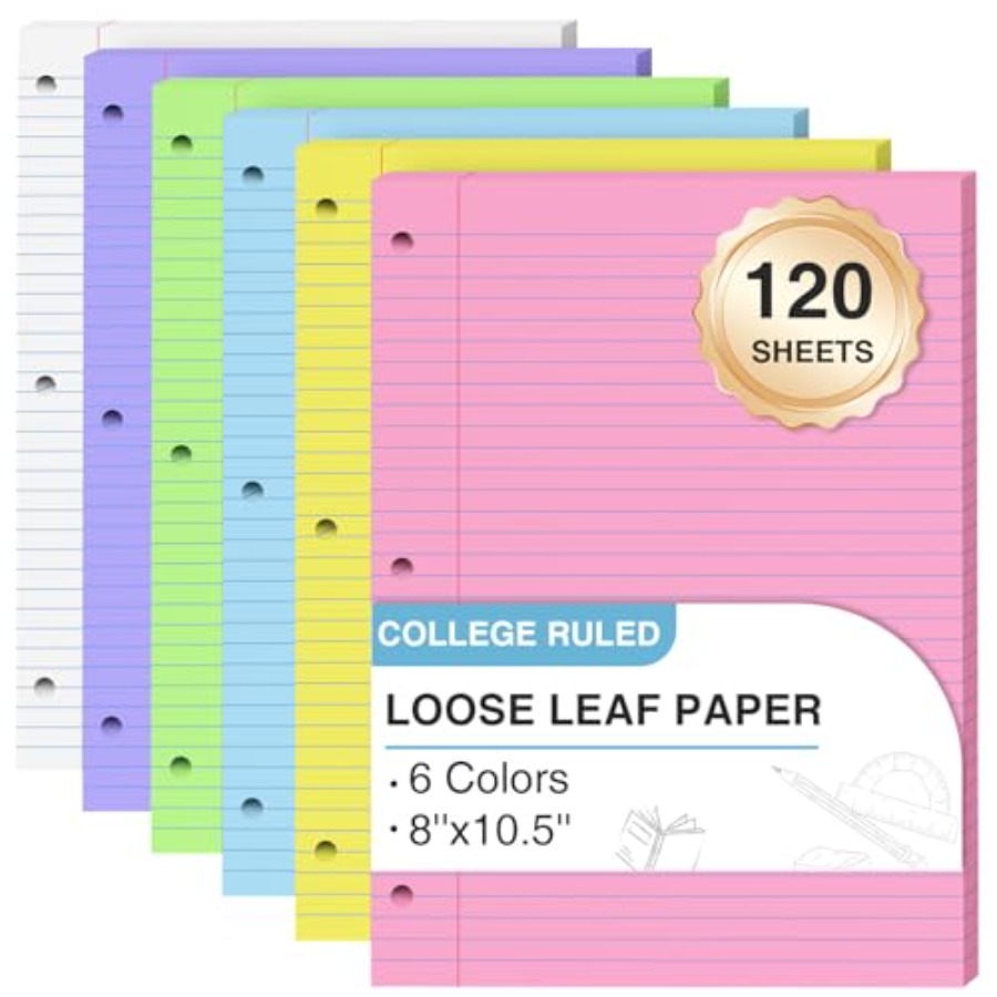 120 Sheets Loose Leaf Paper 8  - Paper Punch 3 Hole บทวิจารณ์และราคา