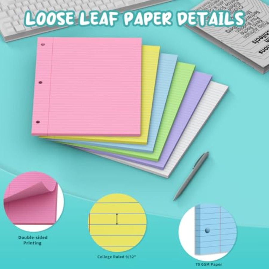 120 Sheets Loose Leaf Paper 8  - Paper Punch 3 Hole บทวิจารณ์และราคา