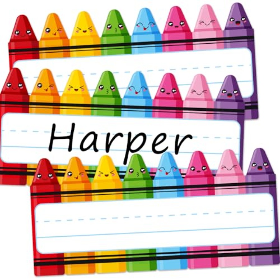 60Pcs s Name Tags Cartoon Expr - Desk Name Plate บทวิจารณ์และราคา