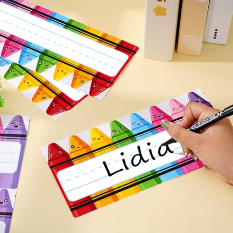 60Pcs s Name Tags Cartoon Expr - Desk Name Plate บทวิจารณ์และราคา