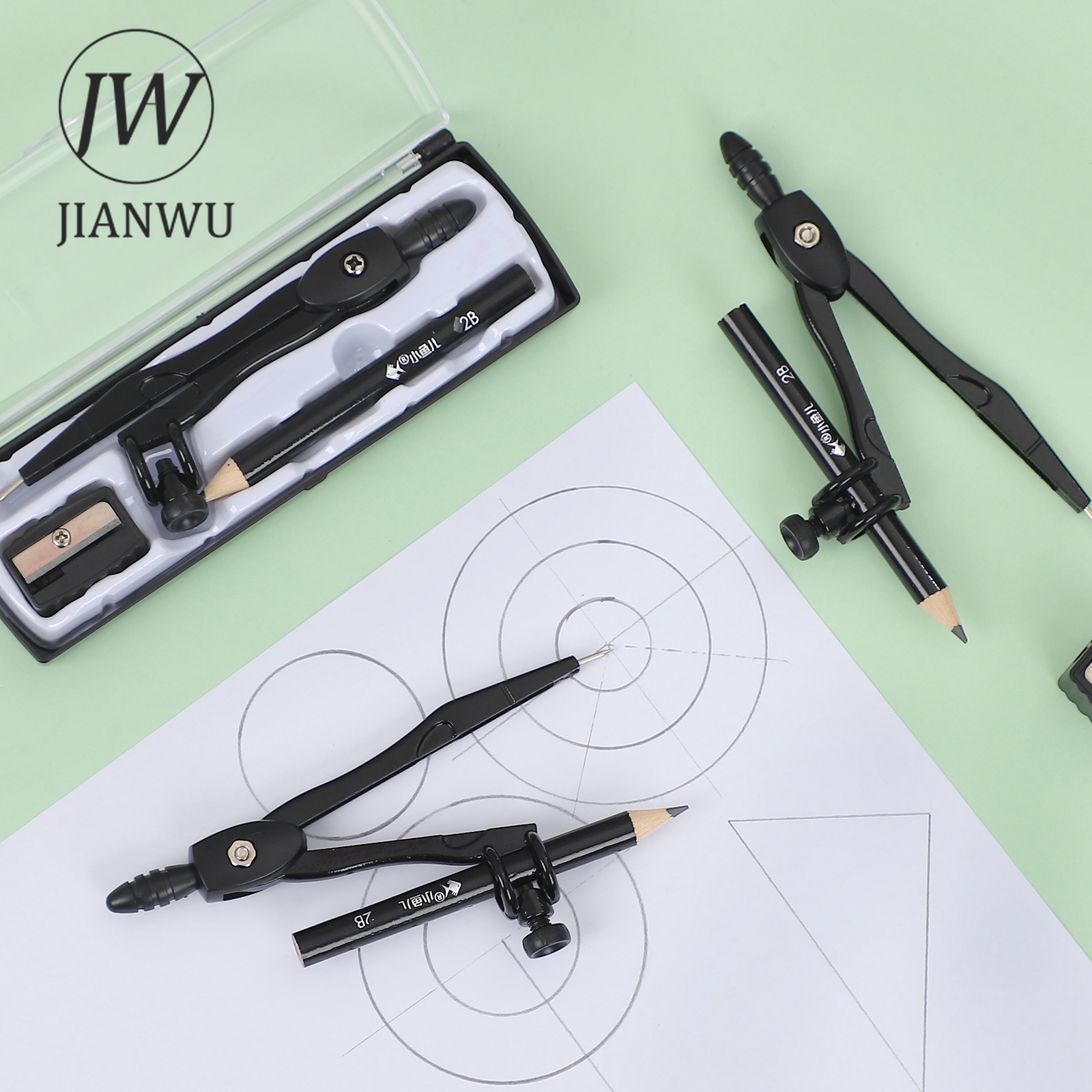 JIANWU Black Metal Compass Geo - Compass Geometry Set บทวิจารณ์และราคา