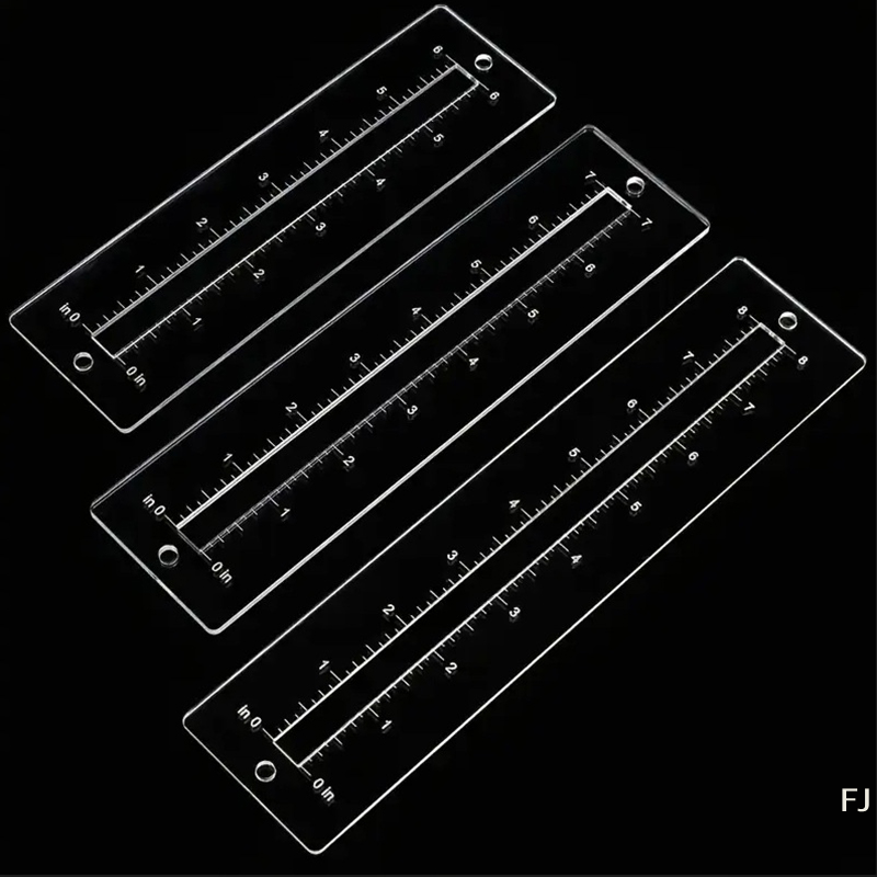 [YU]3pcs Acrylic Zipper Templa - Ruler Set Transparent บทวิจารณ์และราคา