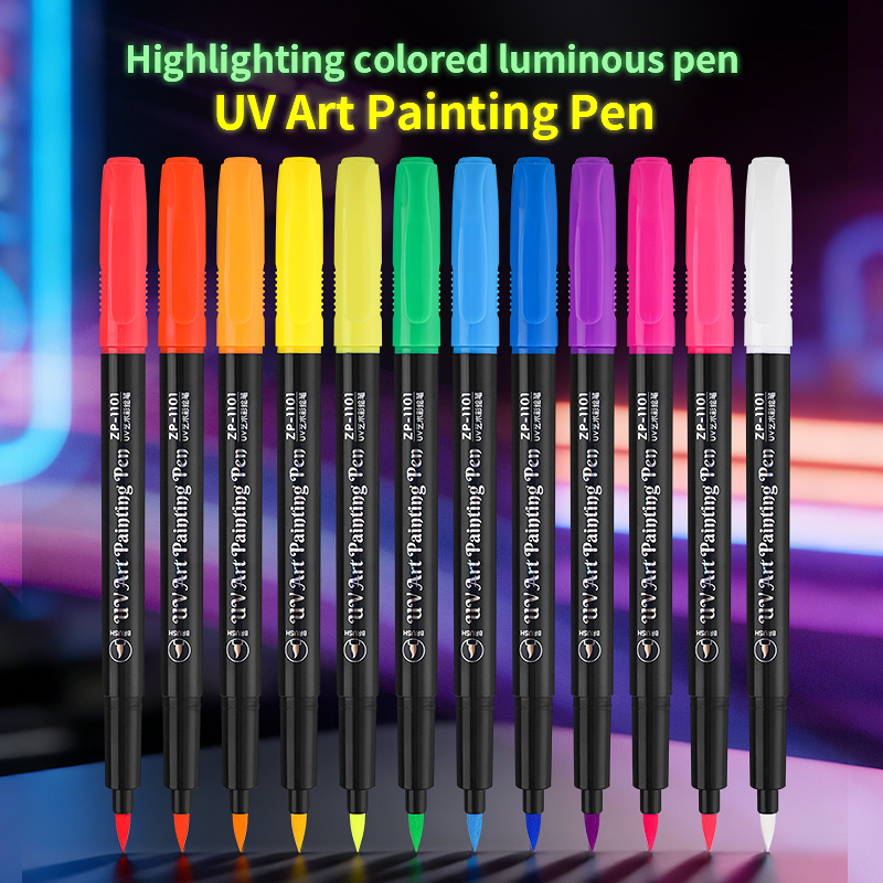 12Pcs UV Glow Paint Markers Se - Highlighter Set Pastel บทวิจารณ์และราคา