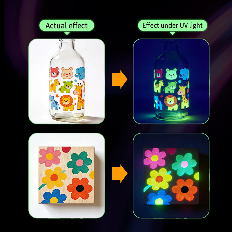 12Pcs UV Glow Paint Markers Se - Highlighter Set Pastel บทวิจารณ์และราคา