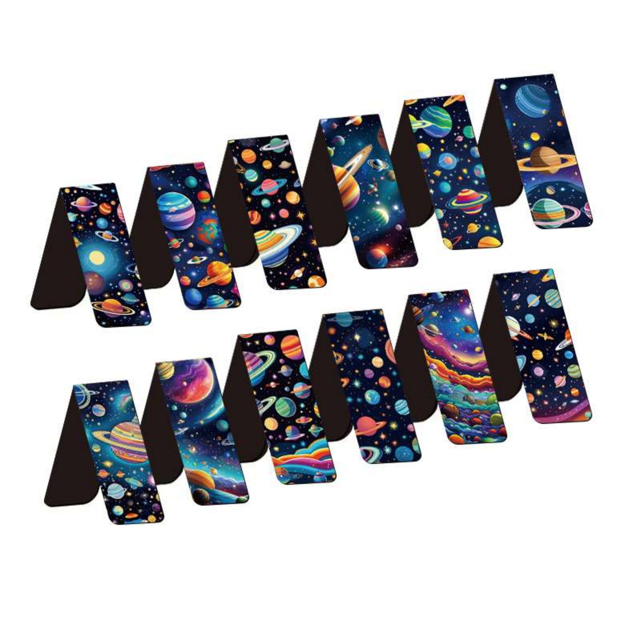 12pcs Space & Planet Themed Ma - Bookmark Magnetic Clip บทวิจารณ์และราคา