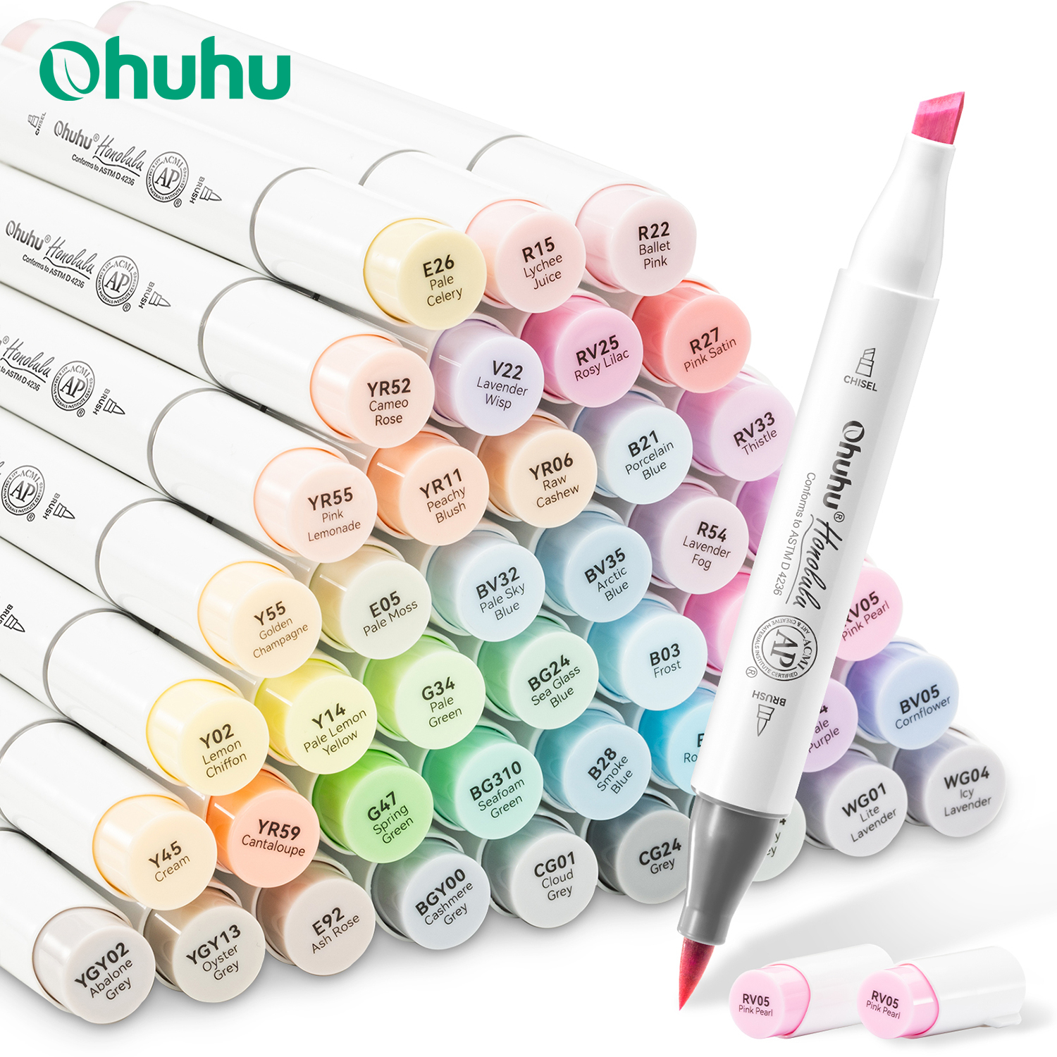 Ohuhu Honolulu 48 Pastel Color - Highlighter Set Pastel บทวิจารณ์และราคา