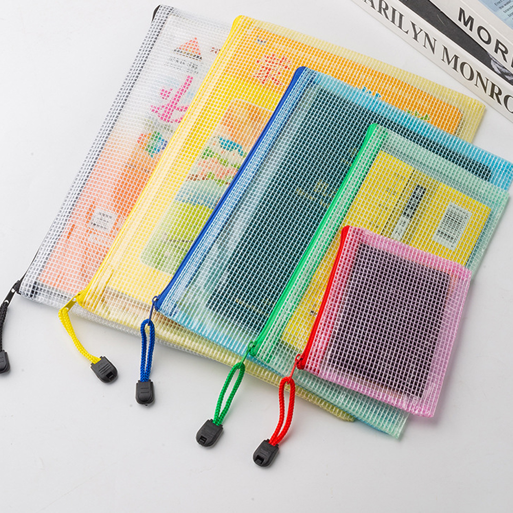 10Pcs Mesh Zipper Pouch A5 A6  - Portfolio Folder Zip บทวิจารณ์และราคา