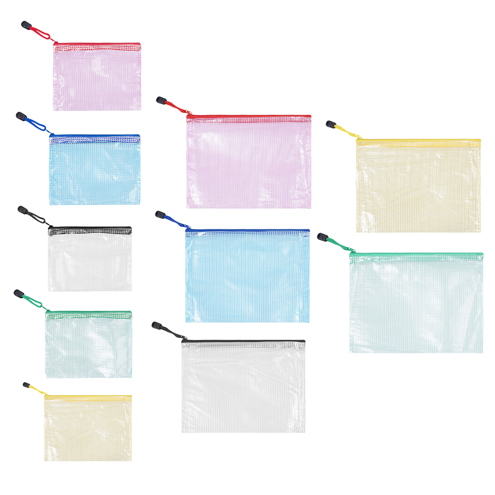 10Pcs Mesh Zipper Pouch A5 A6  - Portfolio Folder Zip บทวิจารณ์และราคา