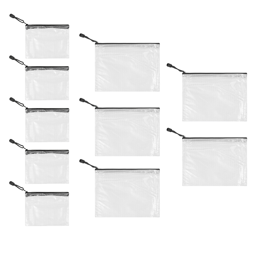 10Pcs Mesh Zipper Pouch A5 A6  - Portfolio Folder Zip บทวิจารณ์และราคา