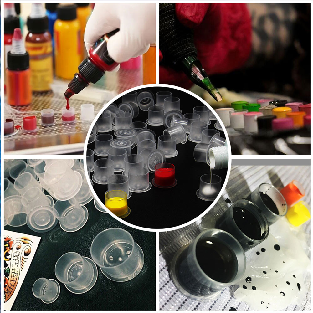 300/100pcs Tattoo Ink Cups Cap - Calligraphy Ink Bottle บทวิจารณ์และราคา