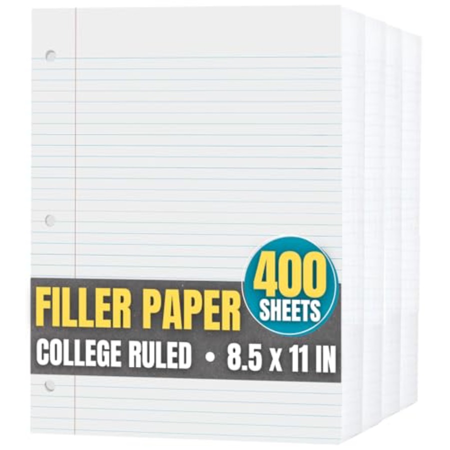 Loose Leaf Paper College Ruled - Paper Punch 3 Hole บทวิจารณ์และราคา