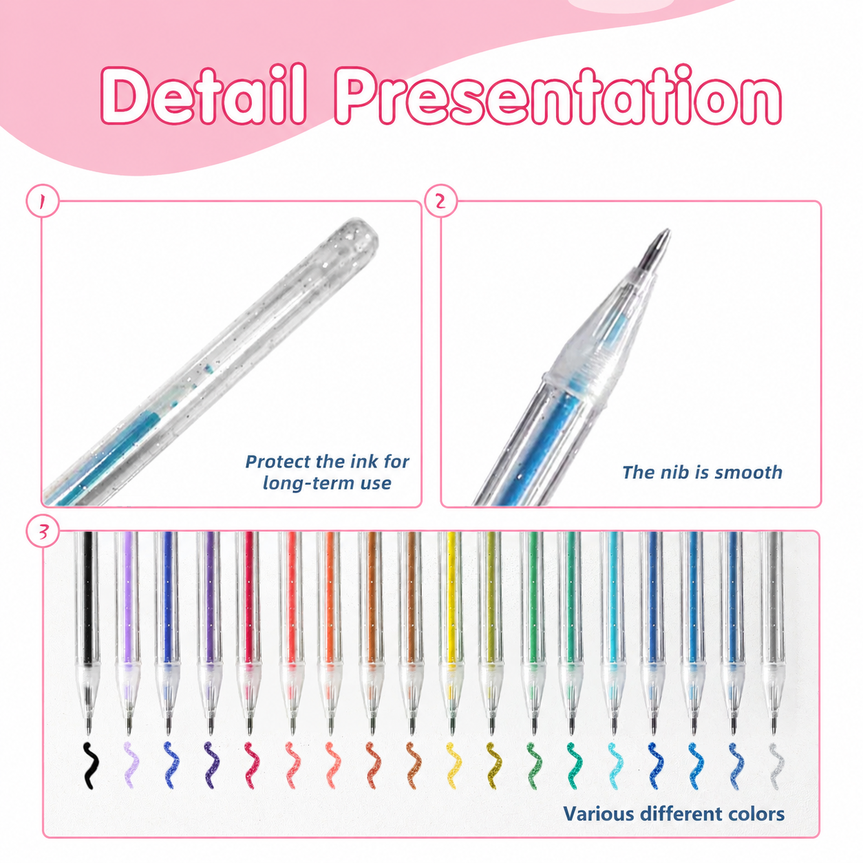 8-60 Colors Glitter Gel Pen Se - Highlighter Set Pastel บทวิจารณ์และราคา