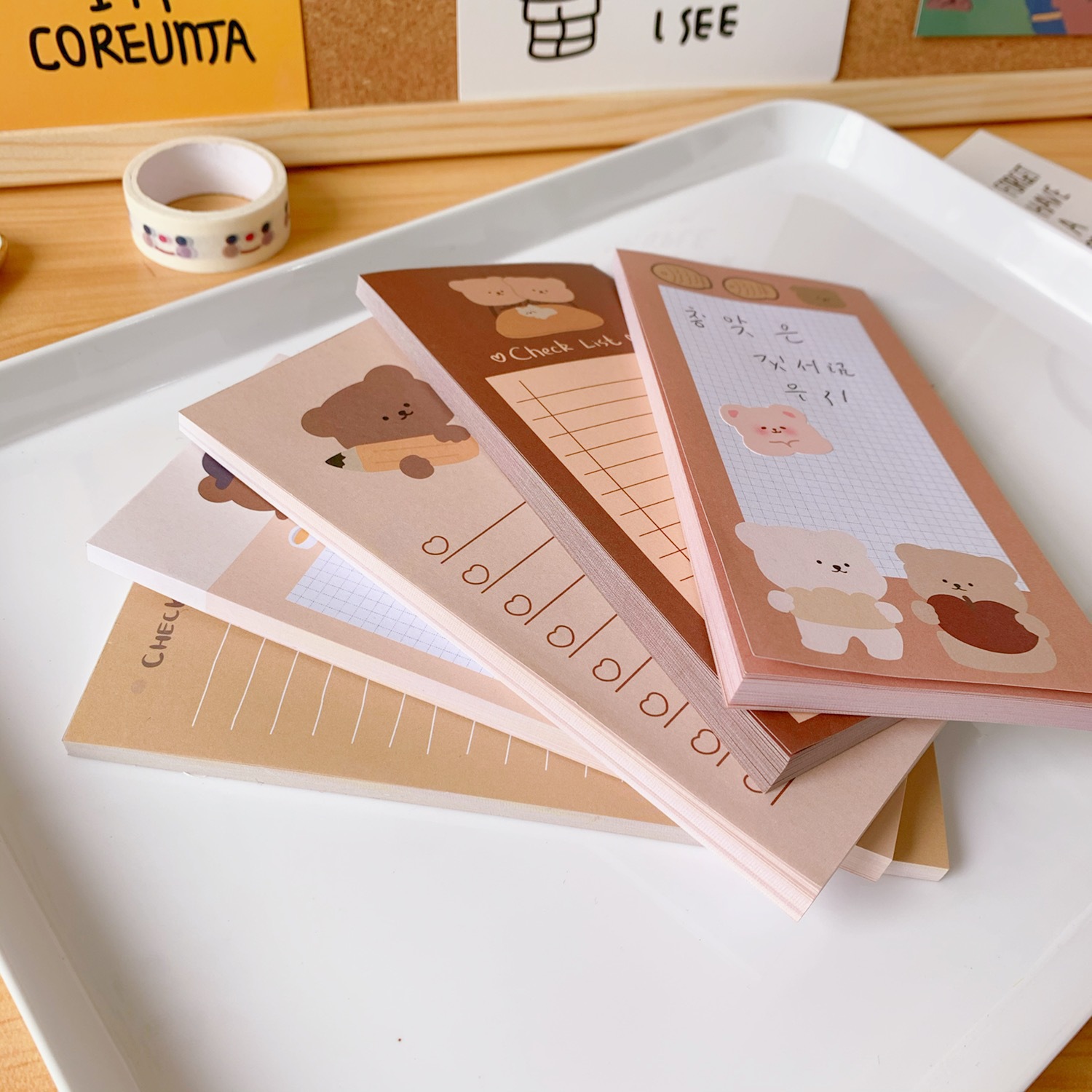 Kawaii Cute Korean Cookie Bear - Office Stationery Supply List บทวิจารณ์และราคา
