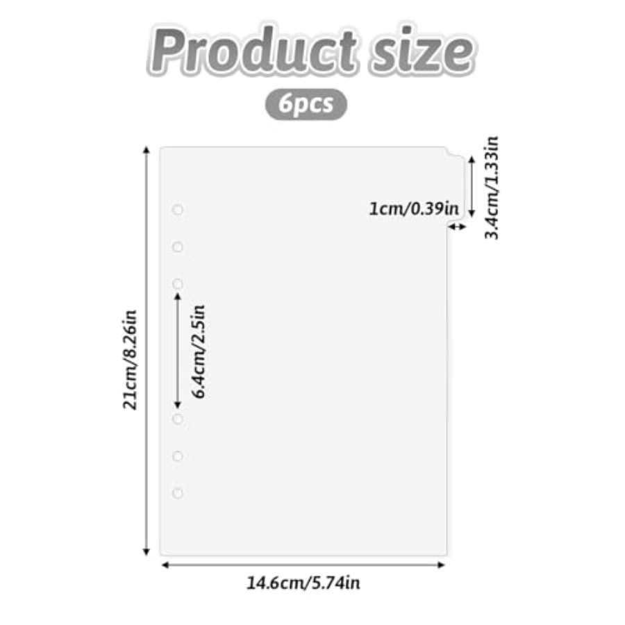 6 Pcs A5 Binder Dividers, 6 Ho - Index Tab Divider บทวิจารณ์และราคา