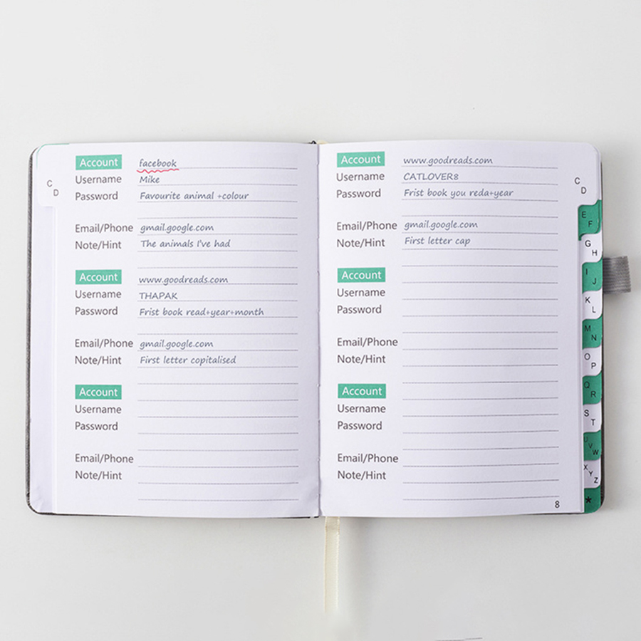 1pc Compact Password Keeper Bo - Index Tab Divider บทวิจารณ์และราคา
