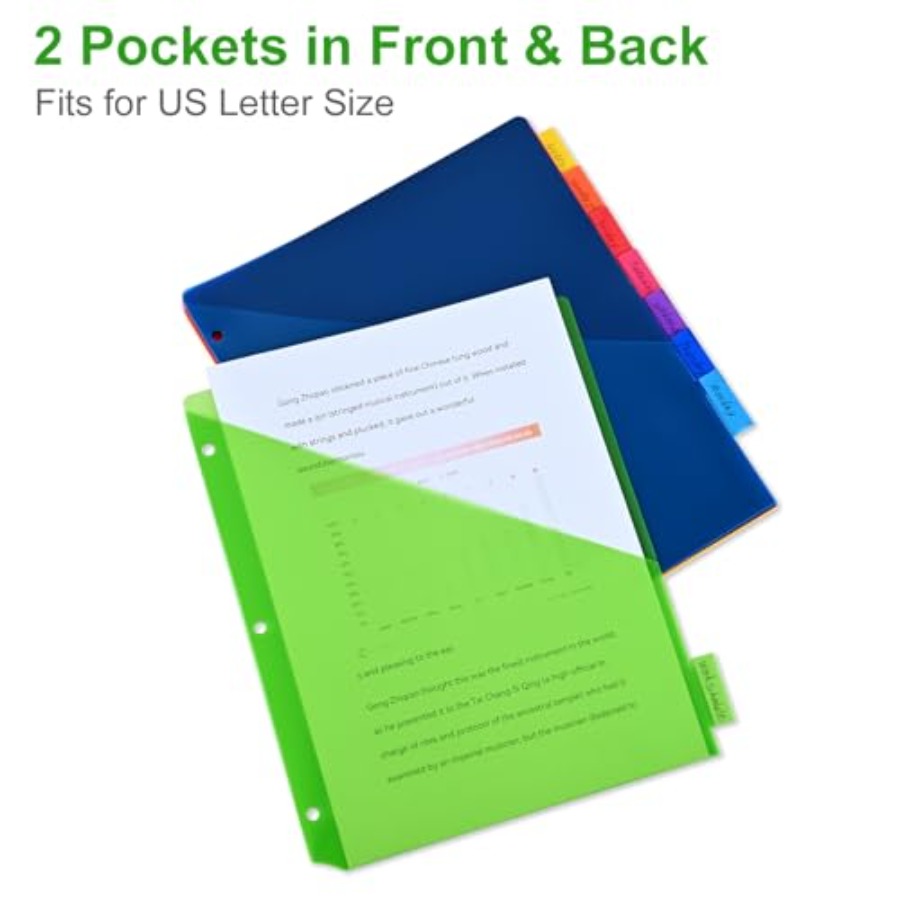 8-Tab Binder Dividers - Index  - Index Tab Divider บทวิจารณ์และราคา