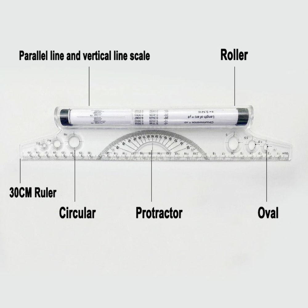 Professional Plastic Parallel  - Ruler Set Transparent บทวิจารณ์และราคา