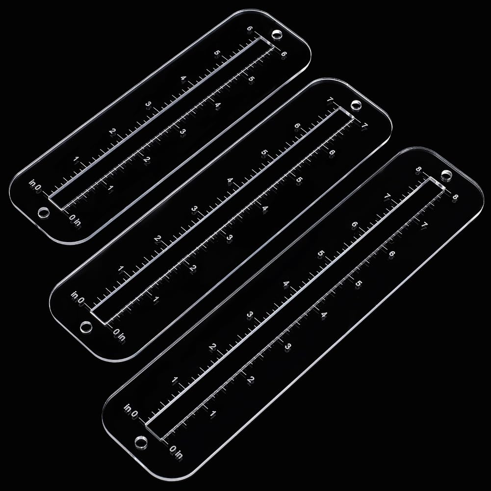 3Pcs, 3 sizes zipper making te - Ruler Set Transparent บทวิจารณ์และราคา
